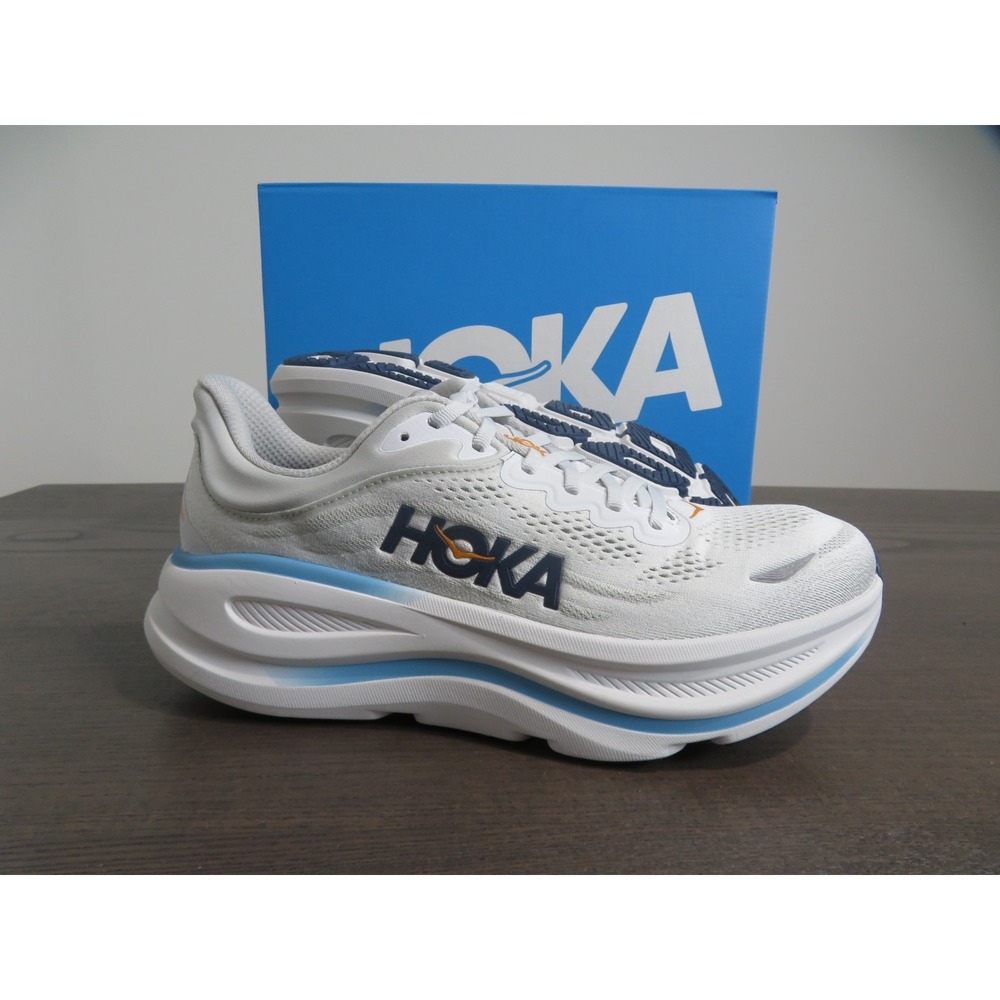 Hoka One One Bondi 9 Mens 9 Shoes Gray Stardust Running Sneaker 1162011 SSTC - Picture 2 of 10